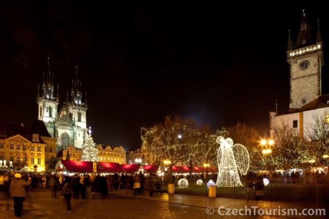 old town square markets night - prague