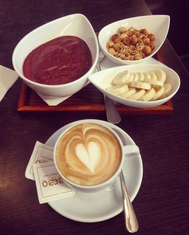 Cacao's delicious acai bowl, with coffee of course!
