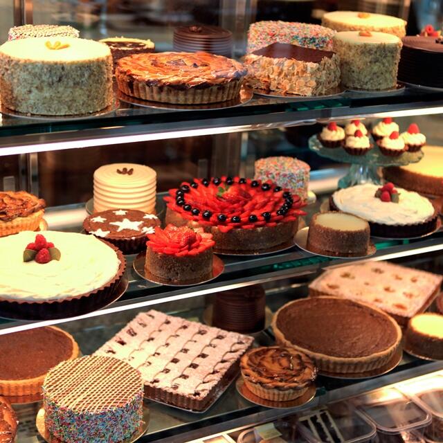 Cake selection at Bakeshop Prague