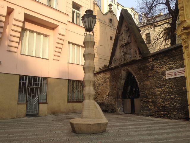 Cubist streetlight - Academic architecture tour - Prague