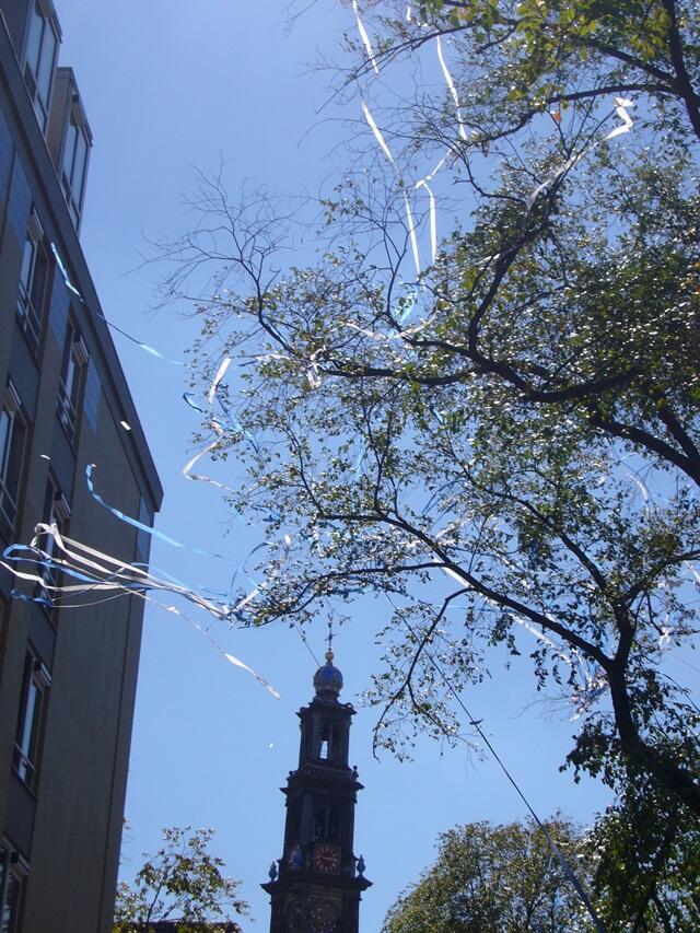 Gay Pride Amsterdam streamers