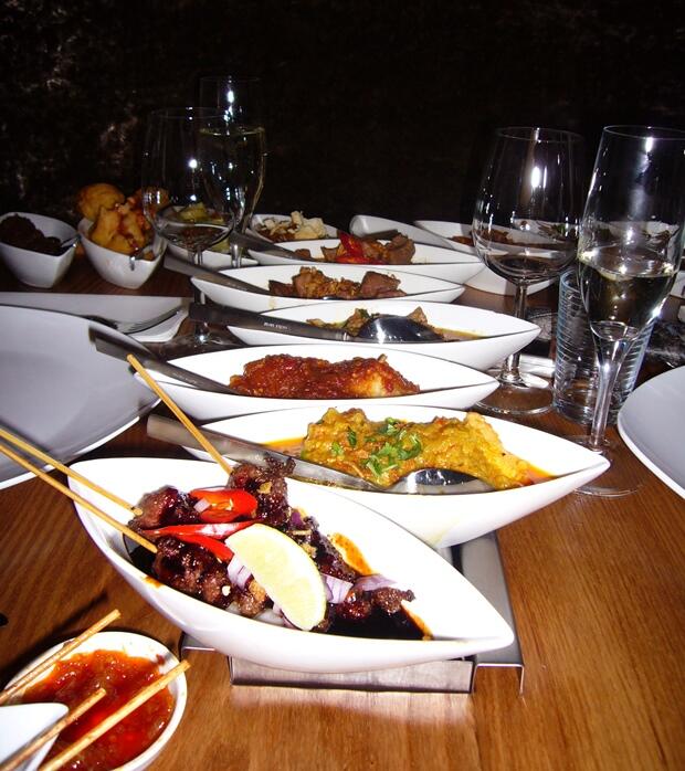 Indonesian rijsttafel at Blauw