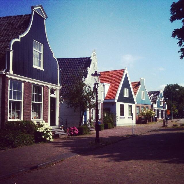 Picturesque houses in Amsterdam Noord