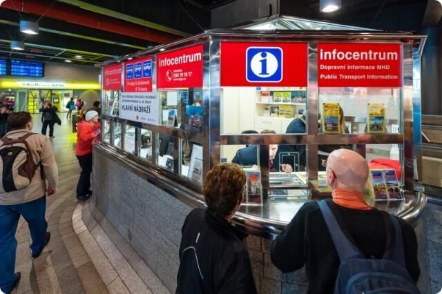 Public transport info centres Prague