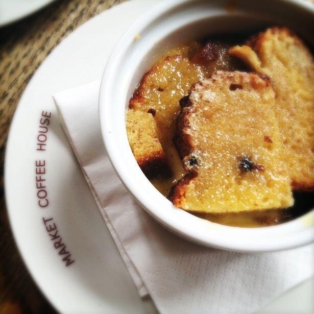 Banana bread and butter pudding a The English Restaurant. Photo: Sarah Lee
