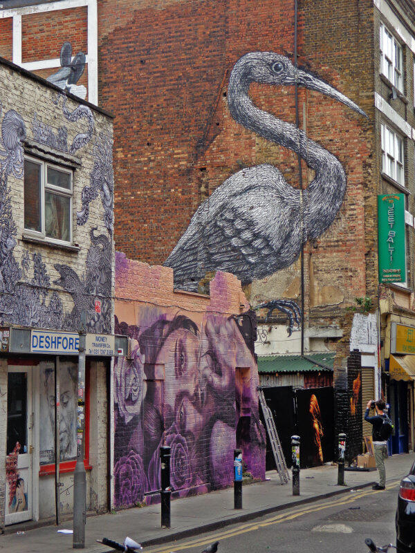 Brick Lane in East End of London Famous for Brick Lane Market and