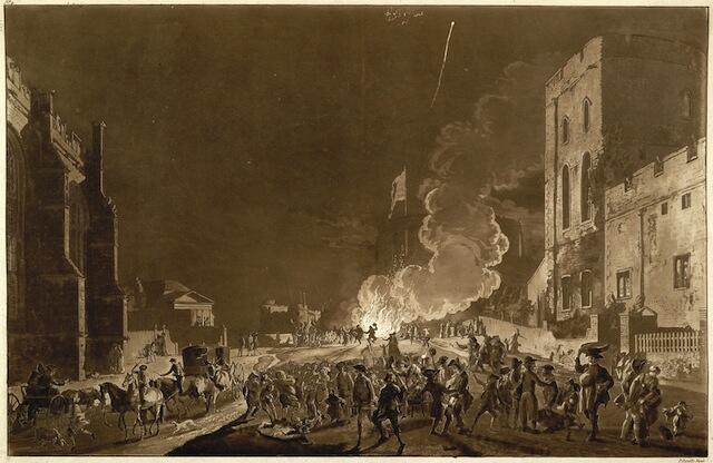 Windsor Castle on Guy Fawkes Night in 1776 (Photo credit: )