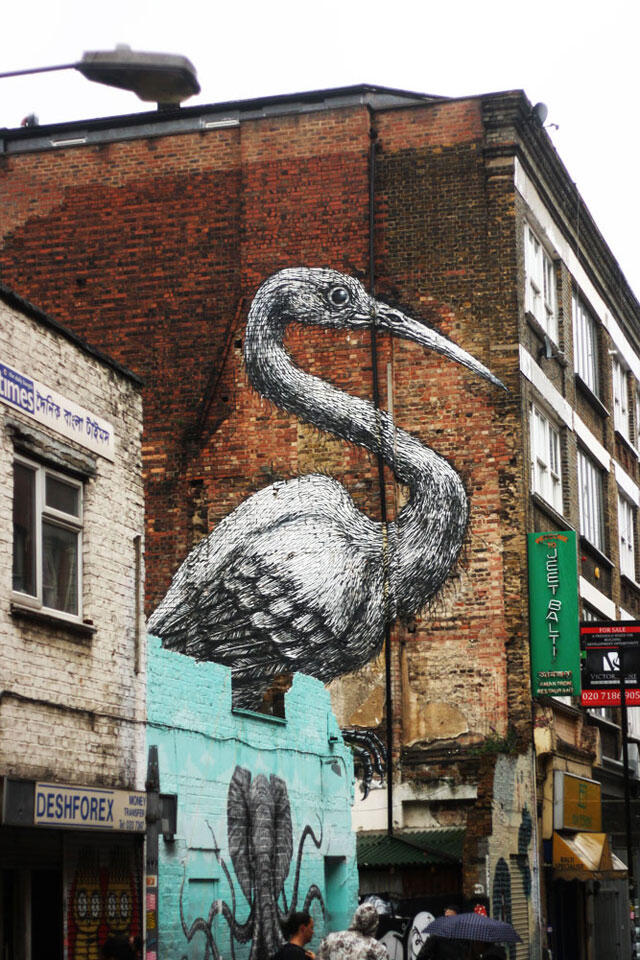 The Sacred Crane on Hanbury Street by Bobbi O