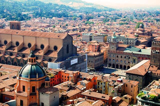 Bologna seen from the Asinelli Tower