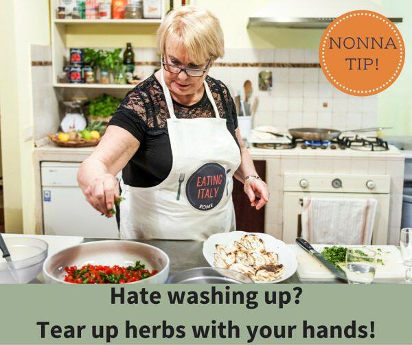 Hate washing up-Tear up herbs with your hands! (1)