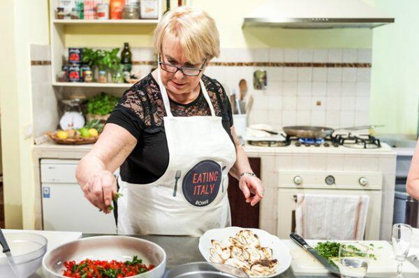 Nonna Giuliana hard at work in the kitchen