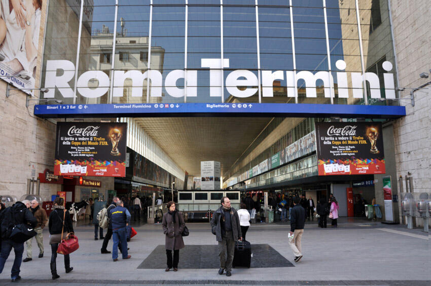 Termini is the central train station in Rome