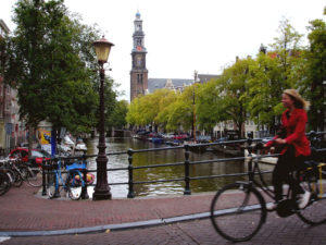 amsterdam bike rider