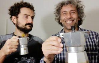 Italian Comedians in Pajamas Making Coffee