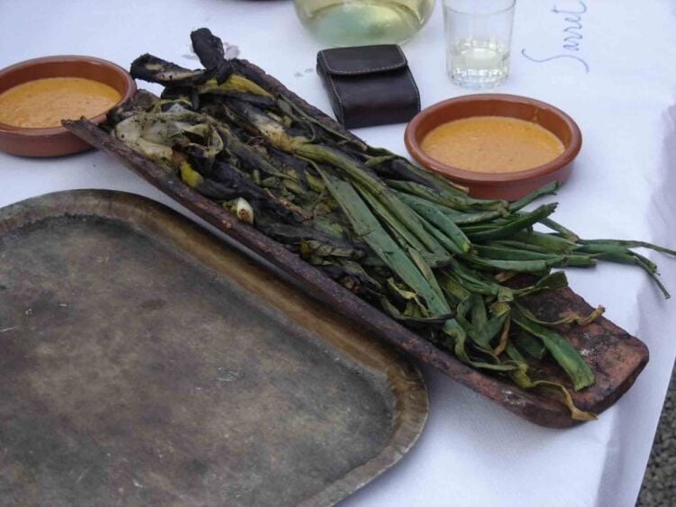 Calçots_with_Romesco Sauce_Barcelona_food